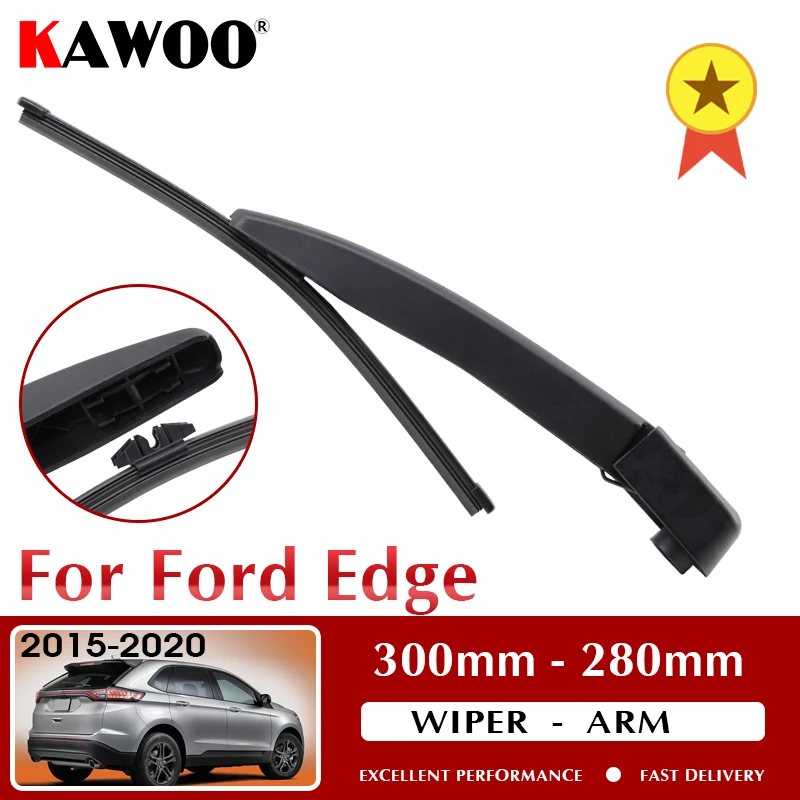 KAWOO Car Rear Wiper Blade Blades Back Window Wipers Arm For Ford Edge 300mm 2015 2016 2017 2018 2019 2020 Auto Windscreen Blade