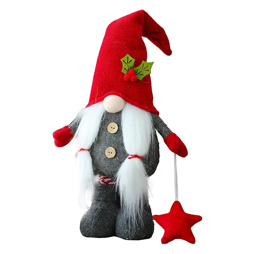 Glowing Gnome Christmas Decoration Creative Wear-Resistant Festival Home Bar Shop Window Accessory Tabletop Holiday Supply