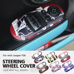 PU Leather Car Door Window Lifter Switch Panel Sticker For Mini Cooper F56