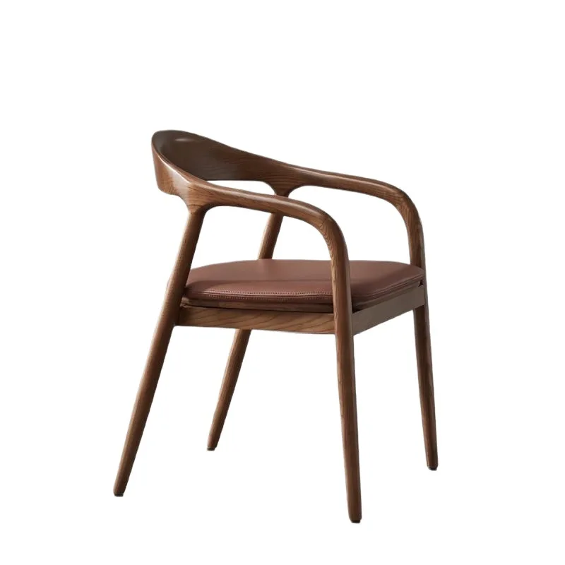 

Chinese chair, solid wood Nordic study back chair, simple negotiation of household solid wood chair