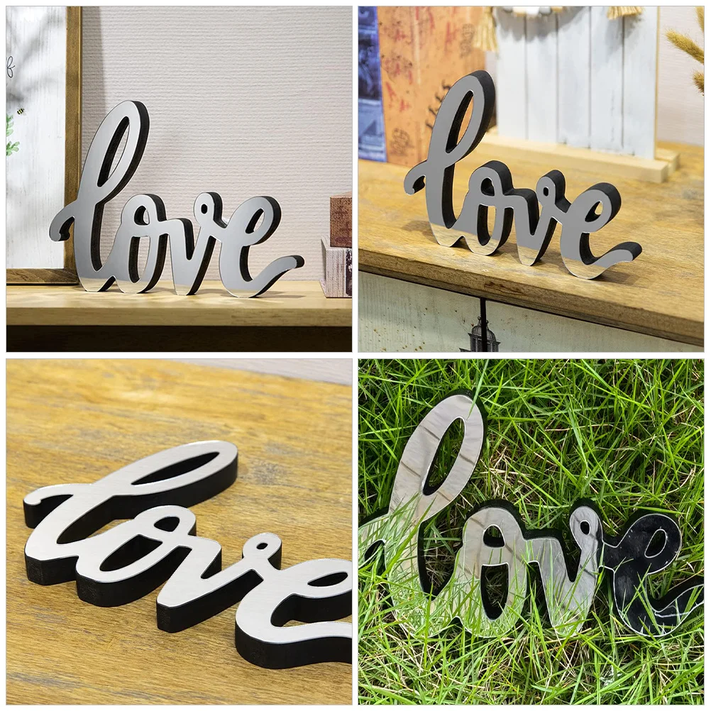 سطح المرآة الاكريليك رسالة مكتب زخرفة الحب علامة ديكور سطح المكتب الاكريليك رسالة ديكور الحب ديكور زخرفة مكتب #1