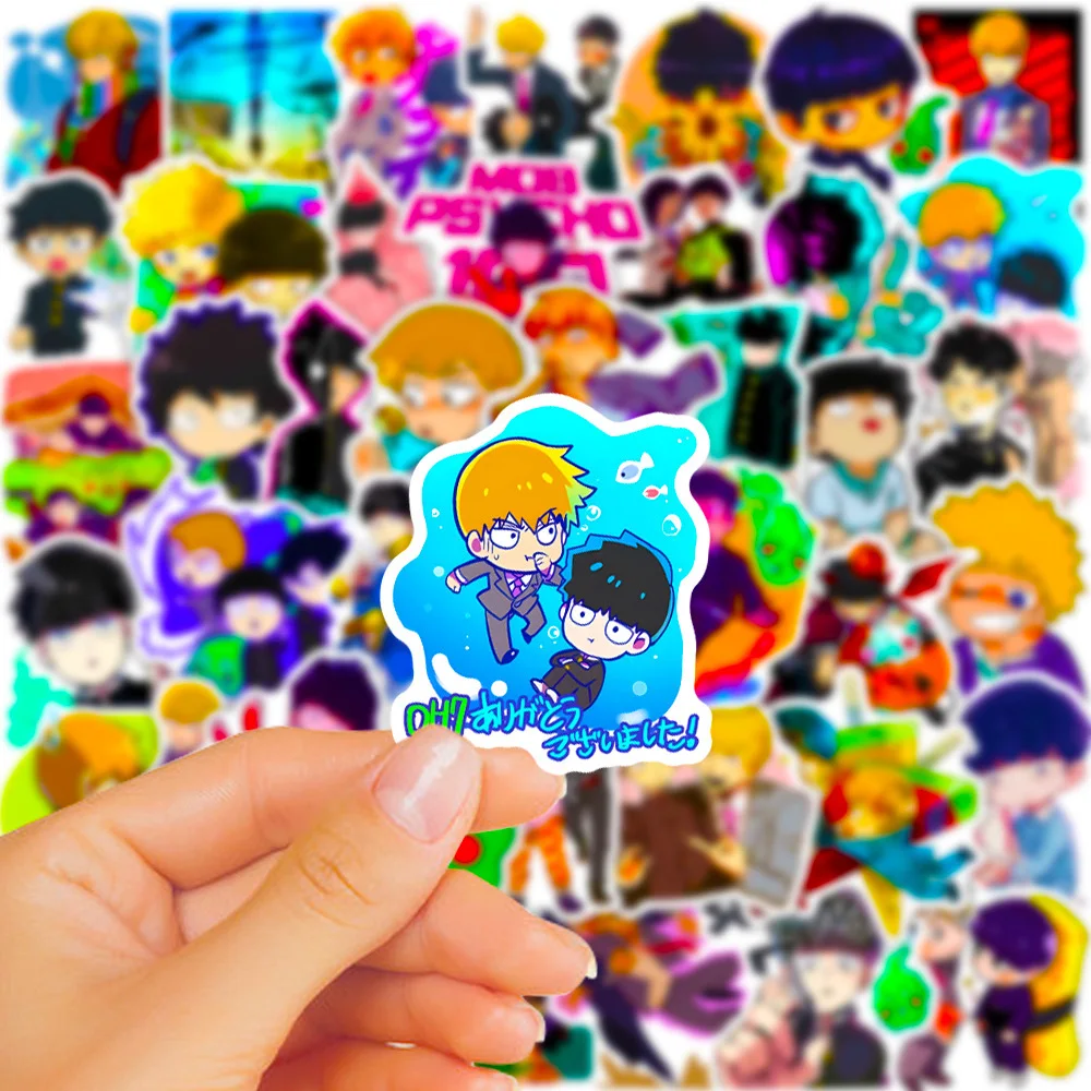 10/30/50pcs Anime Mob Psycho 100 Stickers Kid DIY Toy Decals for Phone Case Water Bottle Bike Cool Cartoon Graffiti Sticker Pack