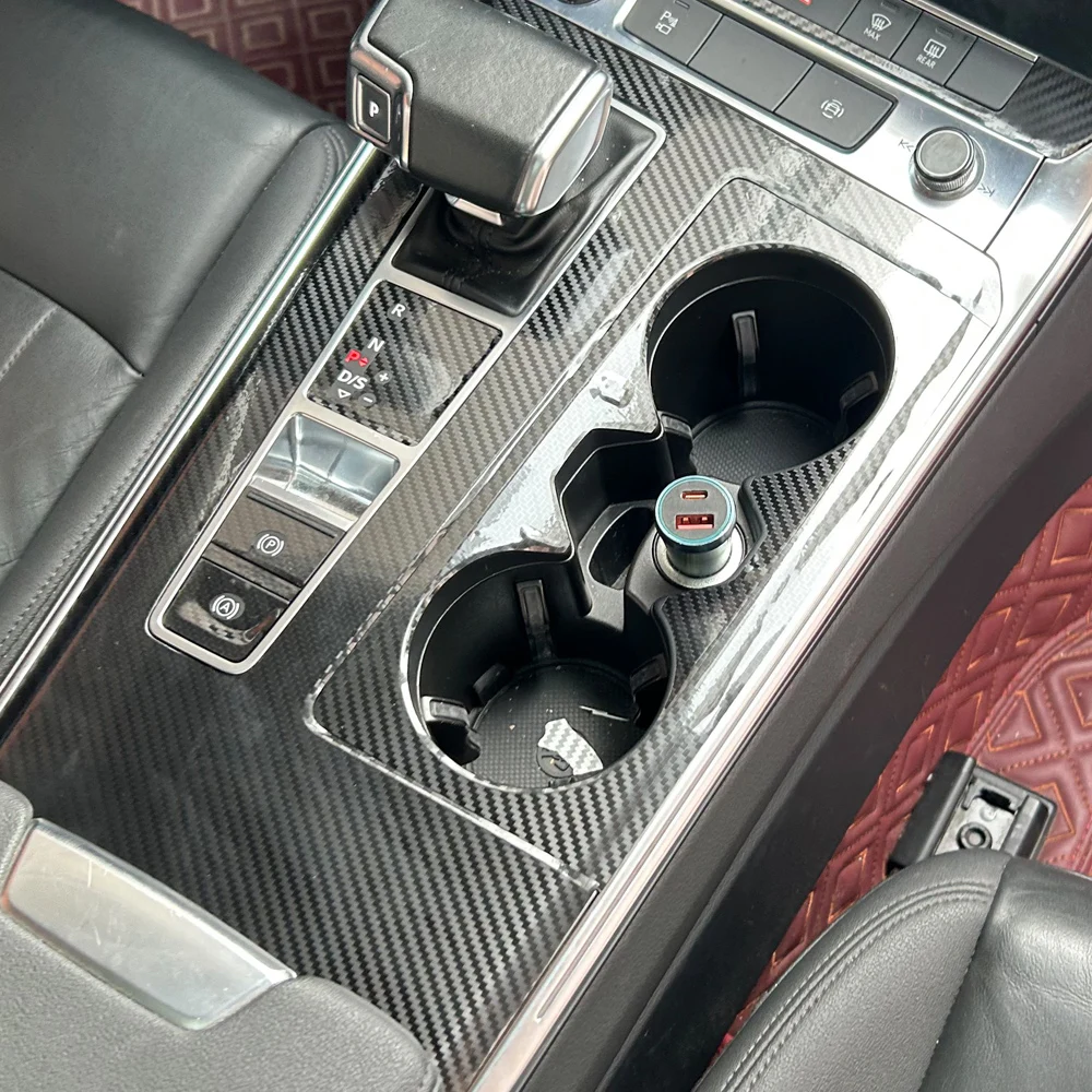 For Audi A6 A7 4KB 2019-2024 Interior Central Control Panel Door Handle  Stickers Decals Car Styling Accessorie