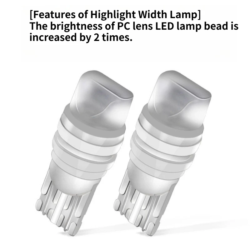 1pair Car Daytime Running Lights T10 Bubble Super Bright Led Lens Width Reading Universal Small Lamp W5w