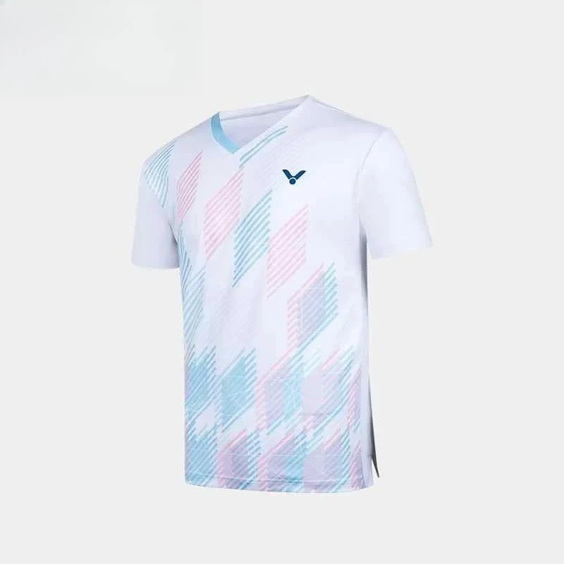 صيف جديد للنصر الريشة الملابس الرياضية قصيرة الأكمام تي شيرت مريح للتنفس ماصة للعرق دائم كول الأعلى #2