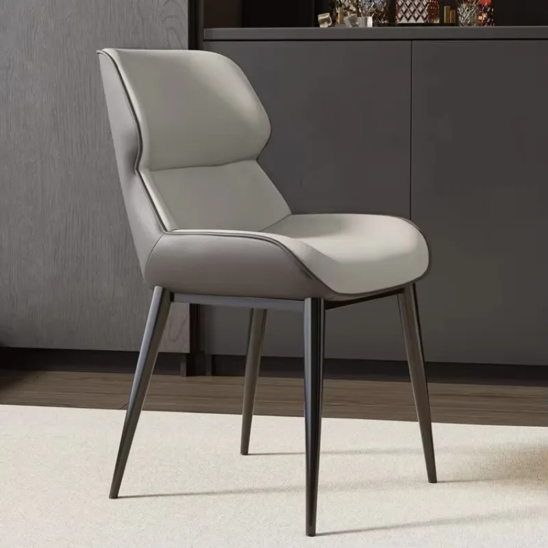 

Современные роскошные кожаные стулья для столовой в простом дизайне, недорогой комплект для дома или отеля