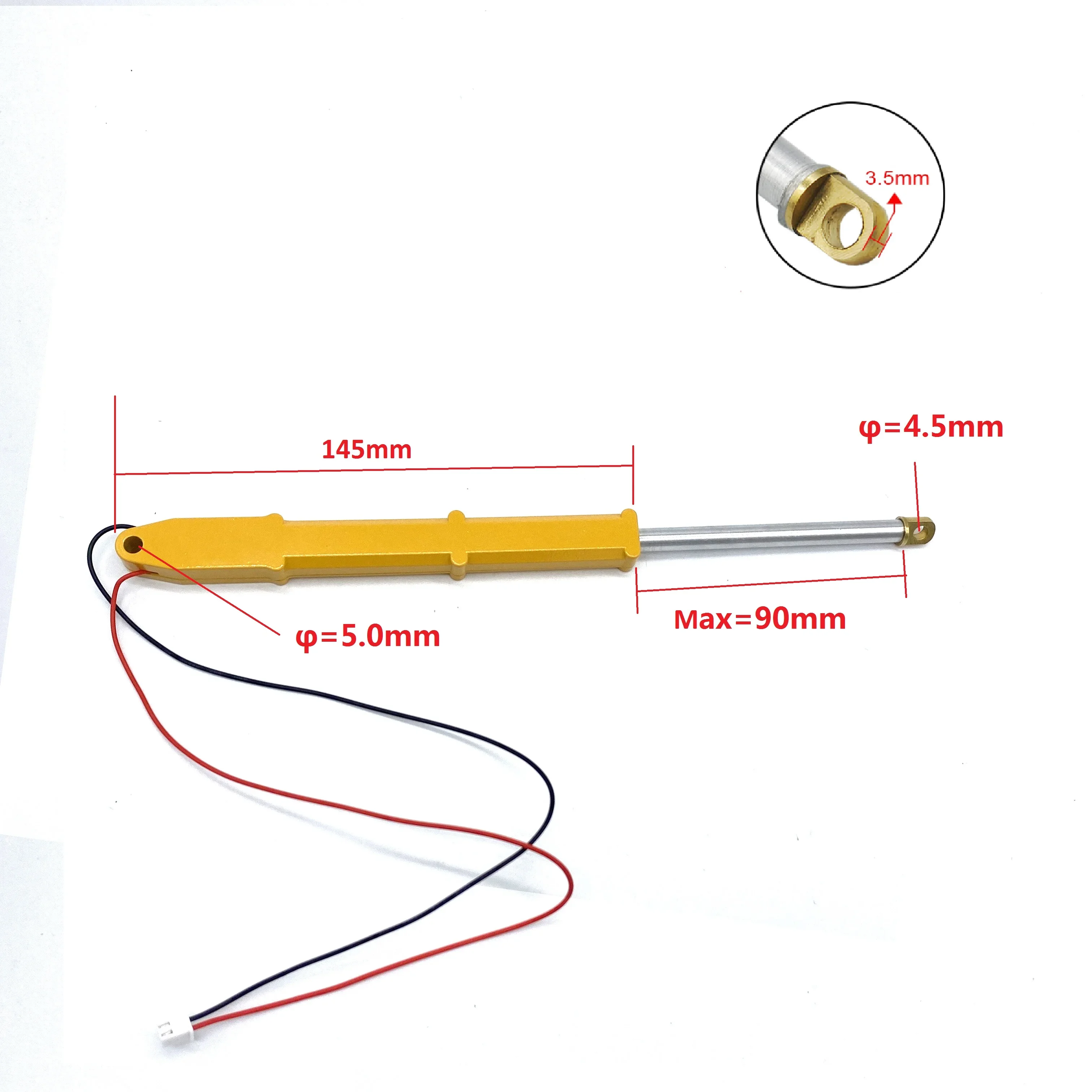 N20 90mm elettrico Full Metal Push Rod Push Rod escavatore dumper Model accessori cilindro in metallo ad alta imitazione Verison