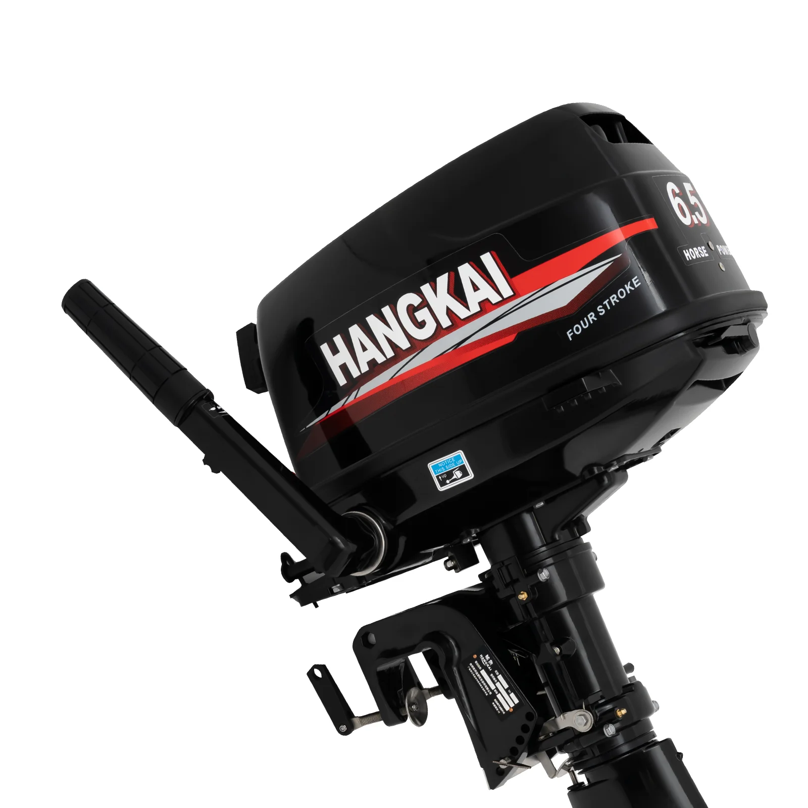 4 Stroke 6.5HP Fishing Boat Motor Water Cooling Short shaft Outboard Engine Flexible Steering Control for Small Boats Easy