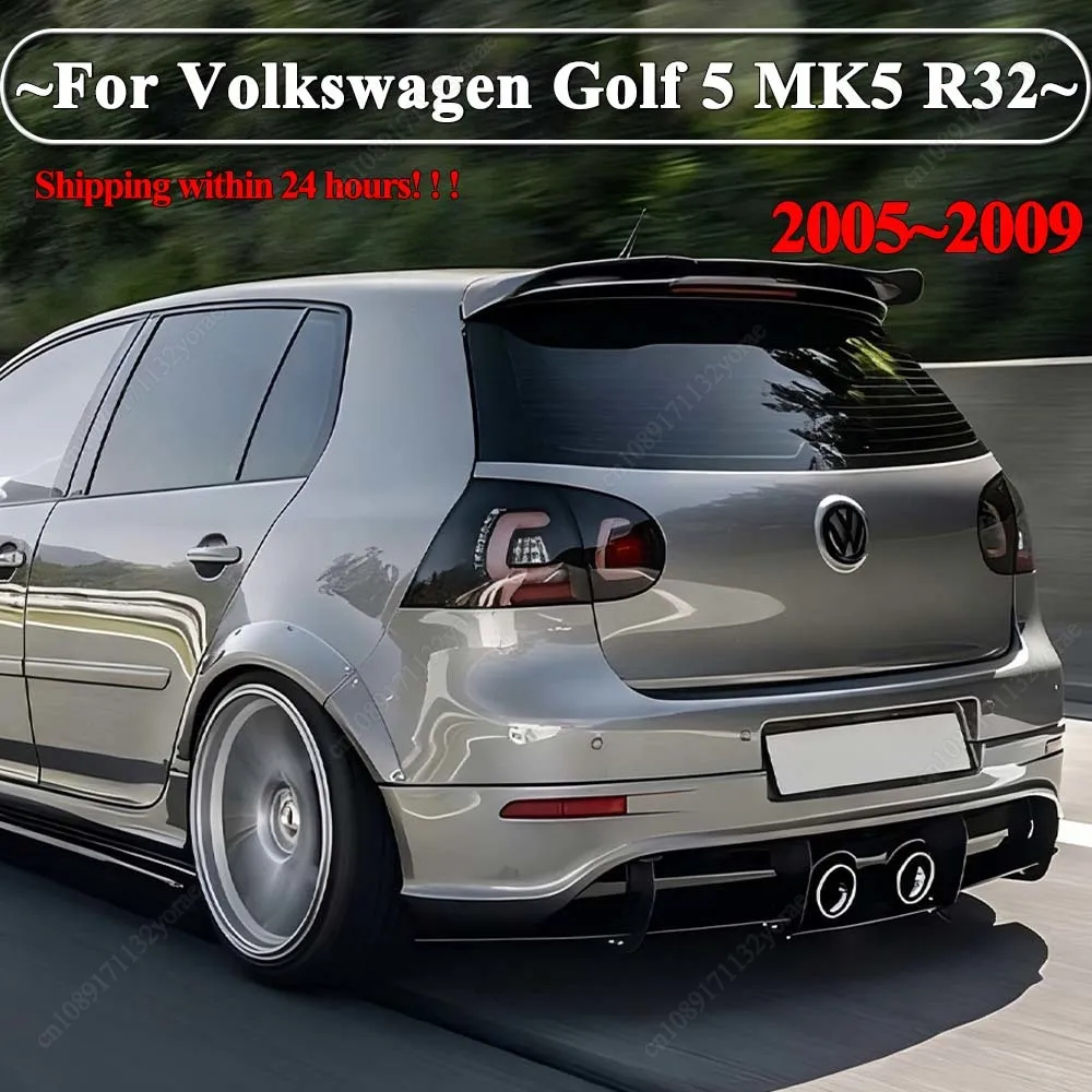 

For VW Golf 5 MK5 R32 2005 To 2009 Body Kits Tuning Car Rear Bumper Rear Diffuser Rear Side Spoiler Splitters Lip Canards Black