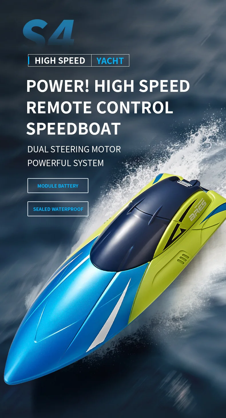 

S4 S004 Smart Electric High Speed Remote Control RC Speedboat Boat Spare Parts Accessories 3.4V 800mAh Battery