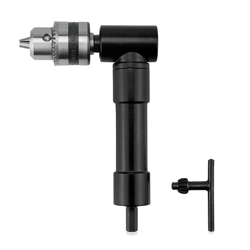 

-A02R 90 Degree Right Angle Electric Drill Three-Jaw Chuck Corner Impact Drill Right Angle Bend Extension Adaptor