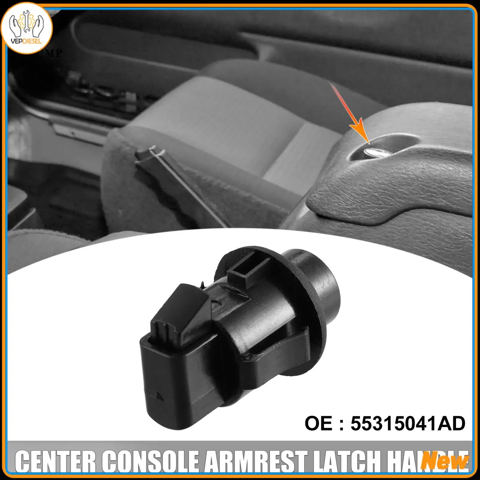 

Car Center Console Armrest Latch Handle Clip 55315041AD For 01-06 Jeep TJ Wrangler Car Armrest Box Accessories Brand New