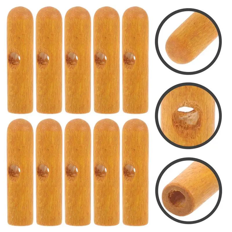 10pcs Rain Umbrella Tail Beads Umbrella Decoration Wooden Foldable Umbrella Beads Replacement Components Bone Covers