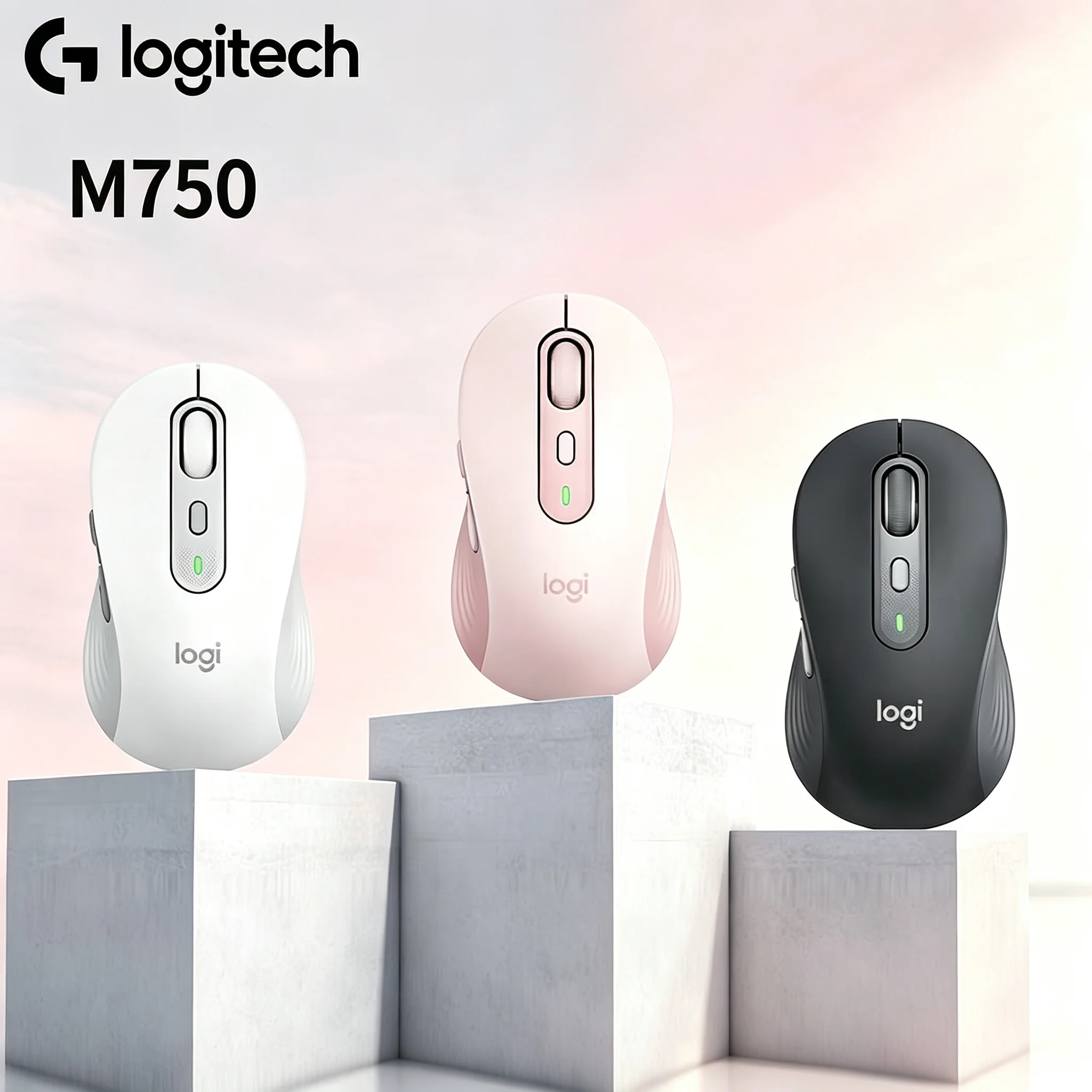 Logitech Signature M750 Wireless Mouse Silent Click Technology SmartWheel Fast Scroll Stable Wireless Signal Mice For Office Qui