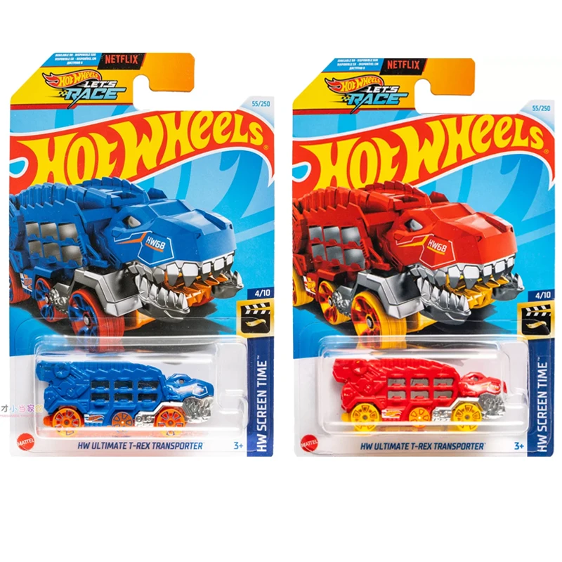 Hot Wheels-coche HW ULTIMATE T-REX TRANSPORTER fundido a presión para niños, pantalla HW, modelos de vehículos, regalo de cumpleaños, 1/64