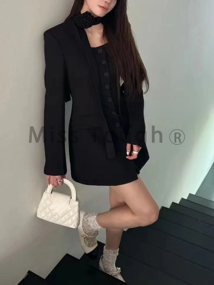 Autumn Keroan Chic Elegant Dress Women New Design Retro Harajuku Aesthetic Coat Dresses Fashion Y2k Style Vintage Clothing 2024