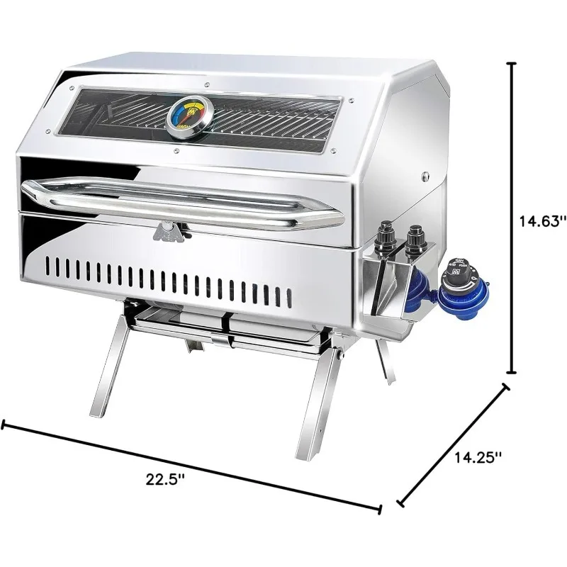 Products  Red  Gourmet Series Gas Grill  Multi  One Size  Balanced Lockable Lid with Thermometer Fold-away Table Top Legs