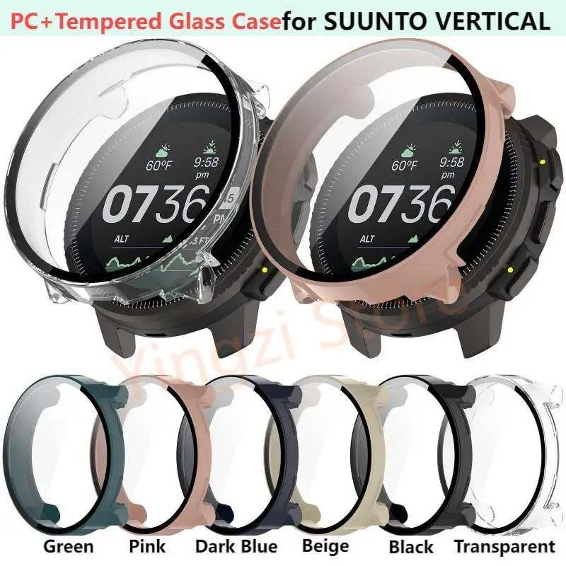 PC+ Tempered Glass Case for Suunto VERTICAL Samrt Watch Strap Full Coverage Bumper Suunto Vertical Protective  Screen Protector