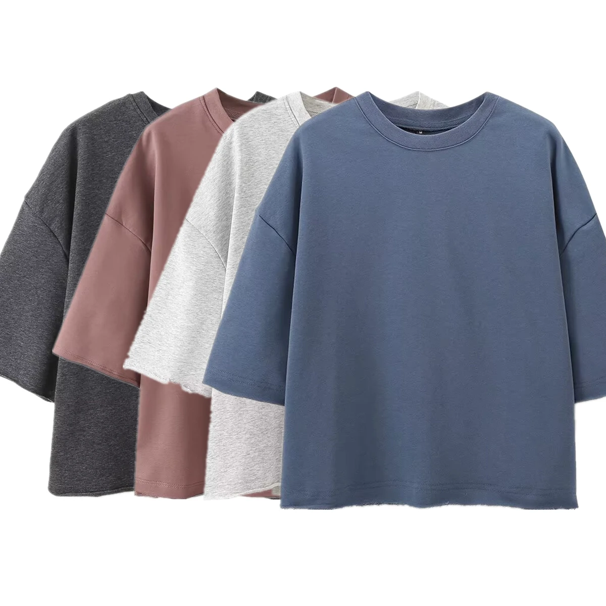 

Maxdutti Summer Pullover Sweatshirt Women Loose T-shirt For Women Casual Off Shoulder Short Sleeved T-shirt