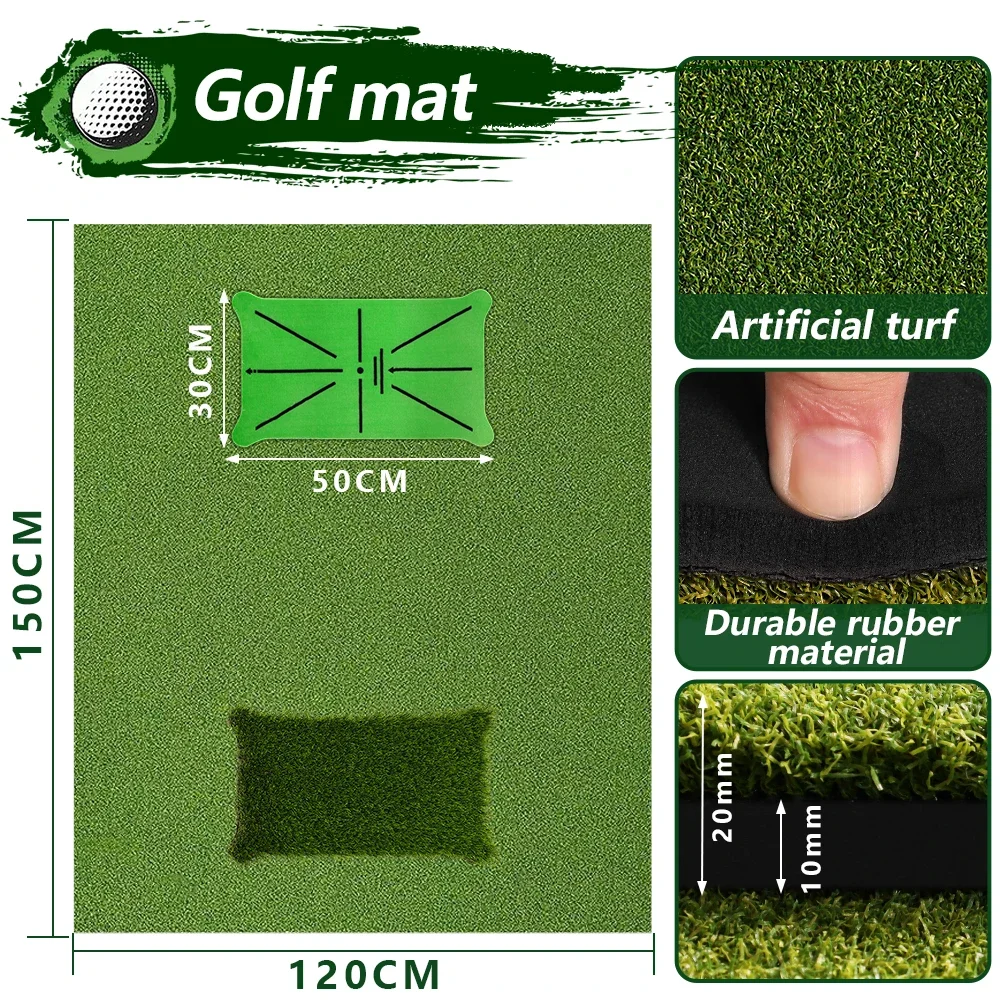 3-in-1 verdikking indoor outdoor training swing chip achtertuin bereik praktijk kunstgras praktijk golf slaan mat