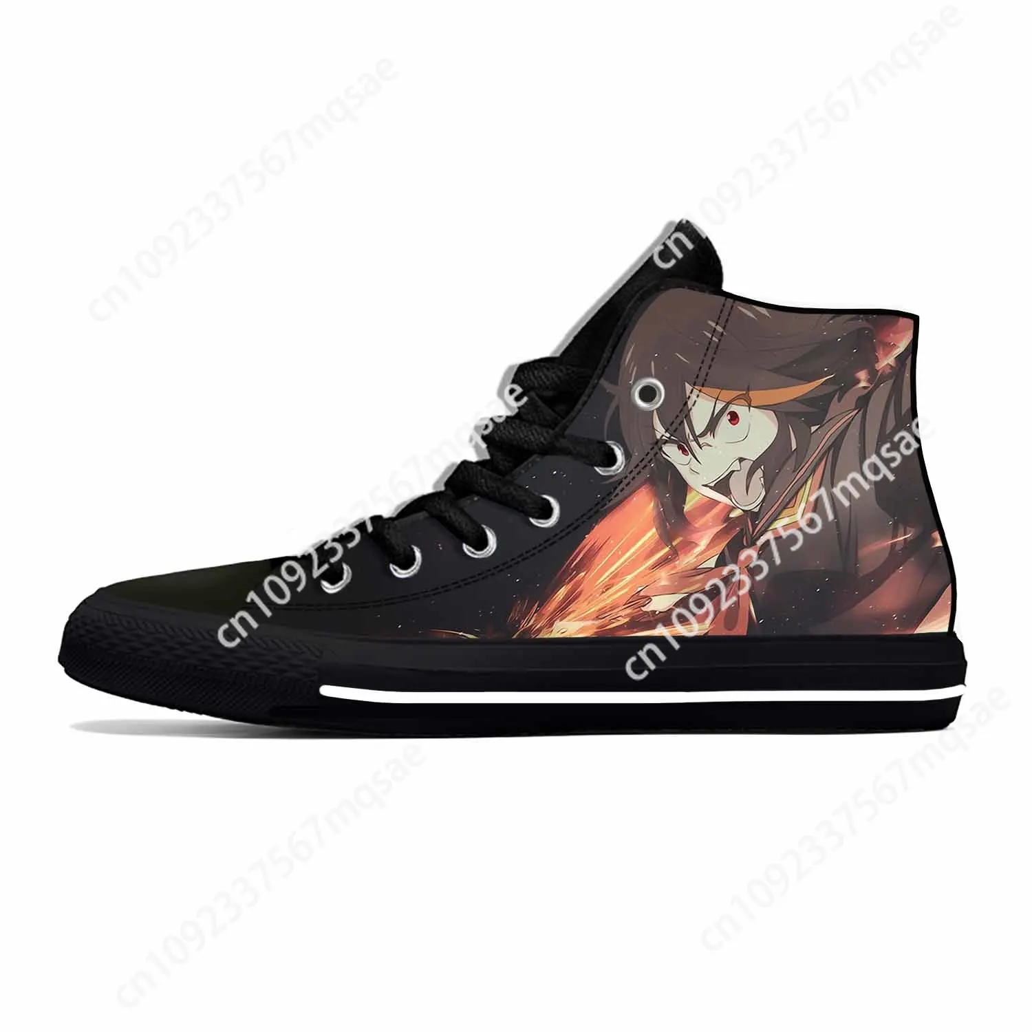 Kill La Kill Matoi Ryuko Anime Cartoon Baskets pour hommes et femmes, Chaussures de gril décontractées, Haut, observateur, Respirant, Impression 3D, Japonais