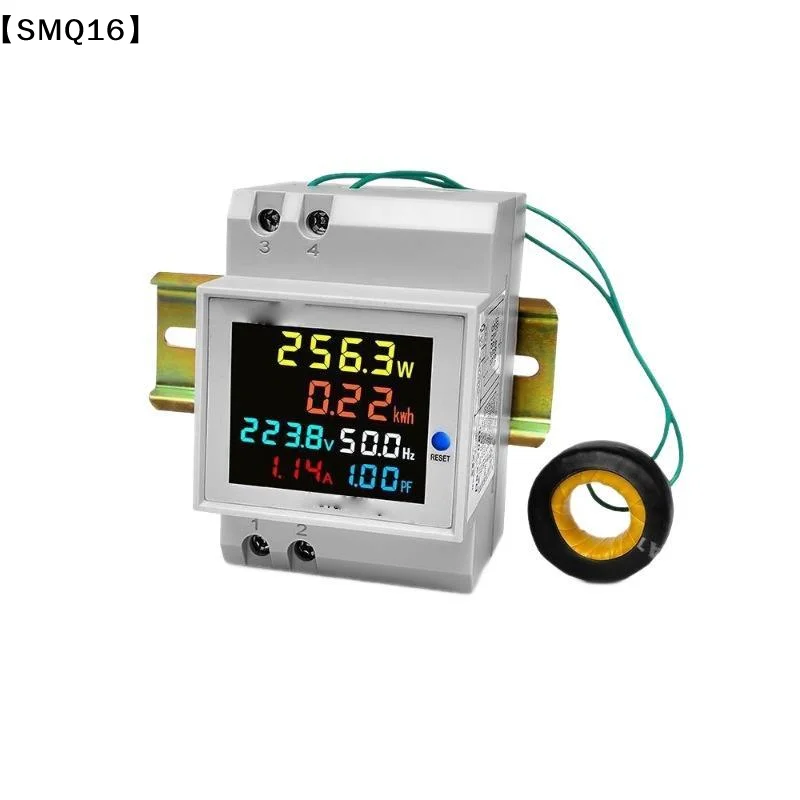 1Pcs AC250-450V AC40-300V 100A Electricity Usage Monitor Voltmeter Ammeter Watt Kwh Meter D52-2066 Din Rail Energy Meter【SMQ】