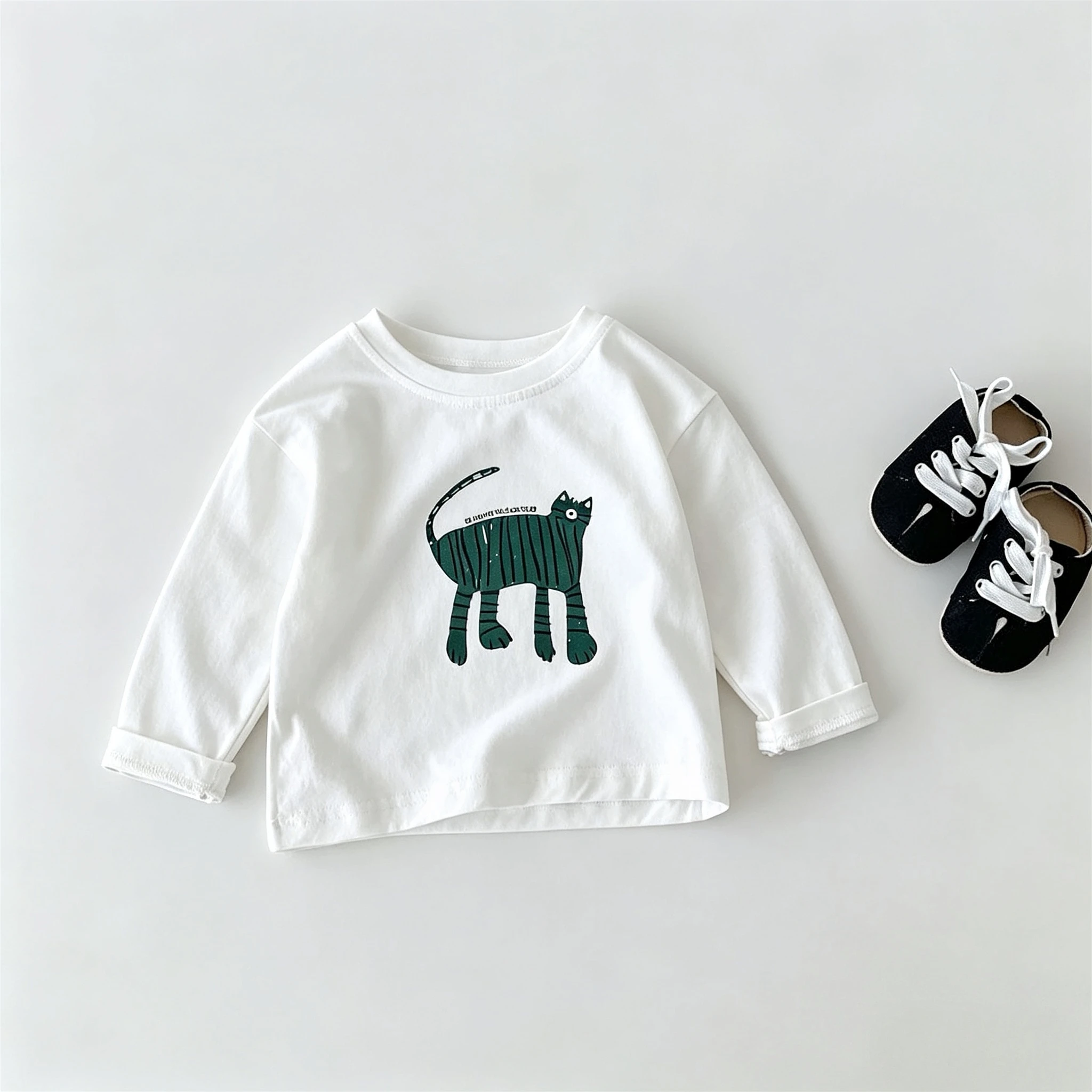 Solid Color Simple Versatile Children Bottoming Shirt Autumn Clothes Fashion Casual Long Sleeve Tshirts Tops Kids Casual Blouse