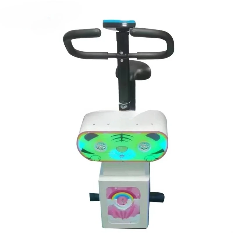 Outdoor children's play facilities Coin-operated arcade bicycle with bubble machine 220V entertainment