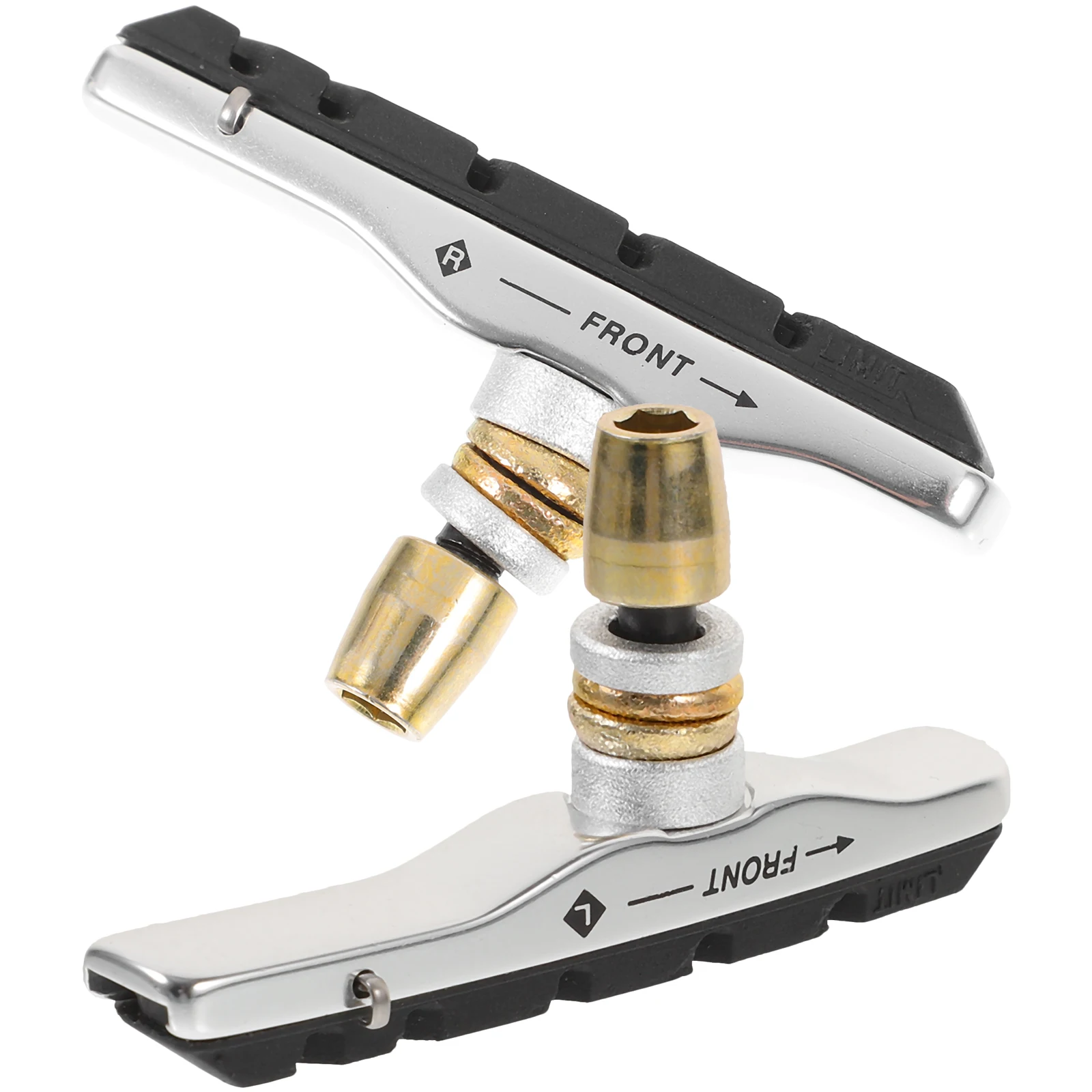 

1 Pair Pads Durable Rubber Aluminum Alloy Anti Noise Suitable Mountain Road Bikes Long Lasting Sand Guide