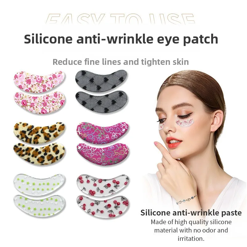 2Pairs Silicone Anti-Wrinkle Sticker - Transparent Self-Adhesive For Eyes&Nasolabial Folds Moisturizing Beauty Patch For Daily S