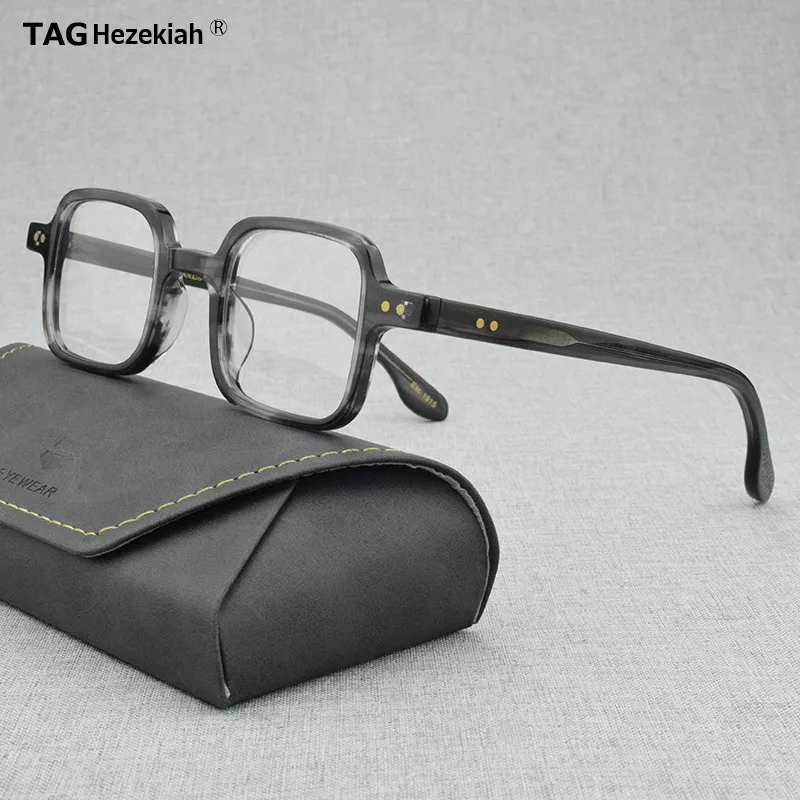 TAG Hezekiah Retro glasses frame men women ZOLMAN Square Eyeglasses designer optical Myopia reading prescription Acetate Eyeweas