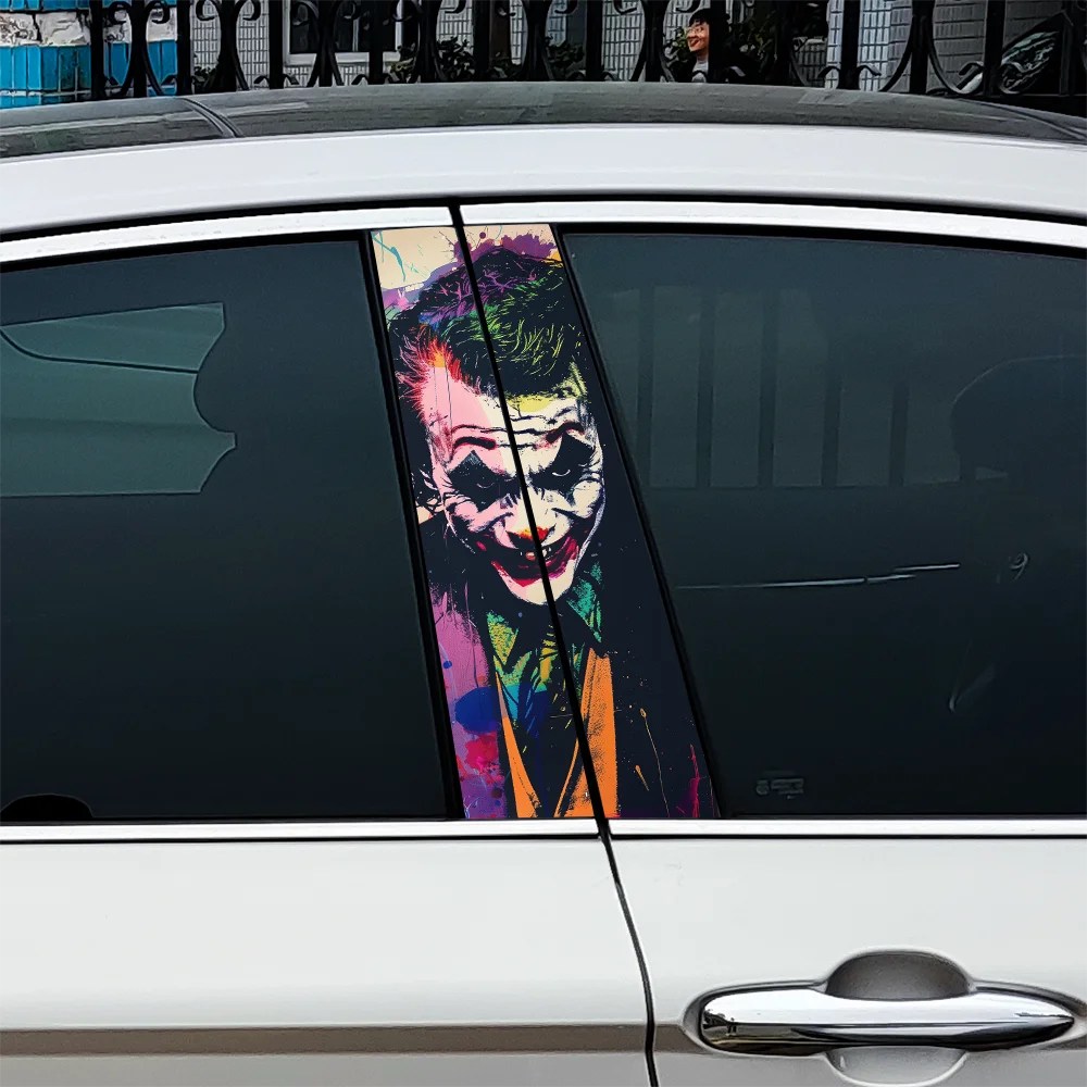 Graffiti Joker Car Stickers B-pillar Vinyl Decal Waterproof Auto Center Pillar Sticker Cover Scratches Vehicle Decor Accessories