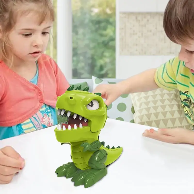 Dinosaur Dentist Game Cartoon Dentist Biting Finger Games Tabletop Board Tricky Game Funny Toys Push Tooth Down Game With Sound