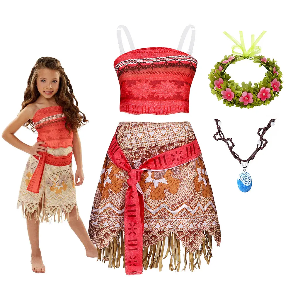 Moana Two-Piece Costume for Girls - Polynesian Style 1