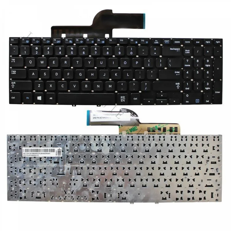 Black US Keyboard Without Frame For Samsung NP300E5E-A01US NP300E5E-A01AU New Laptop Replacement Keyboard