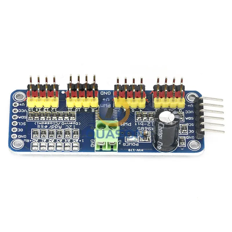 16 Channel 12-bit PWM/Servo Driver-I2C interface PCA9685 module  pi shield module servo shield