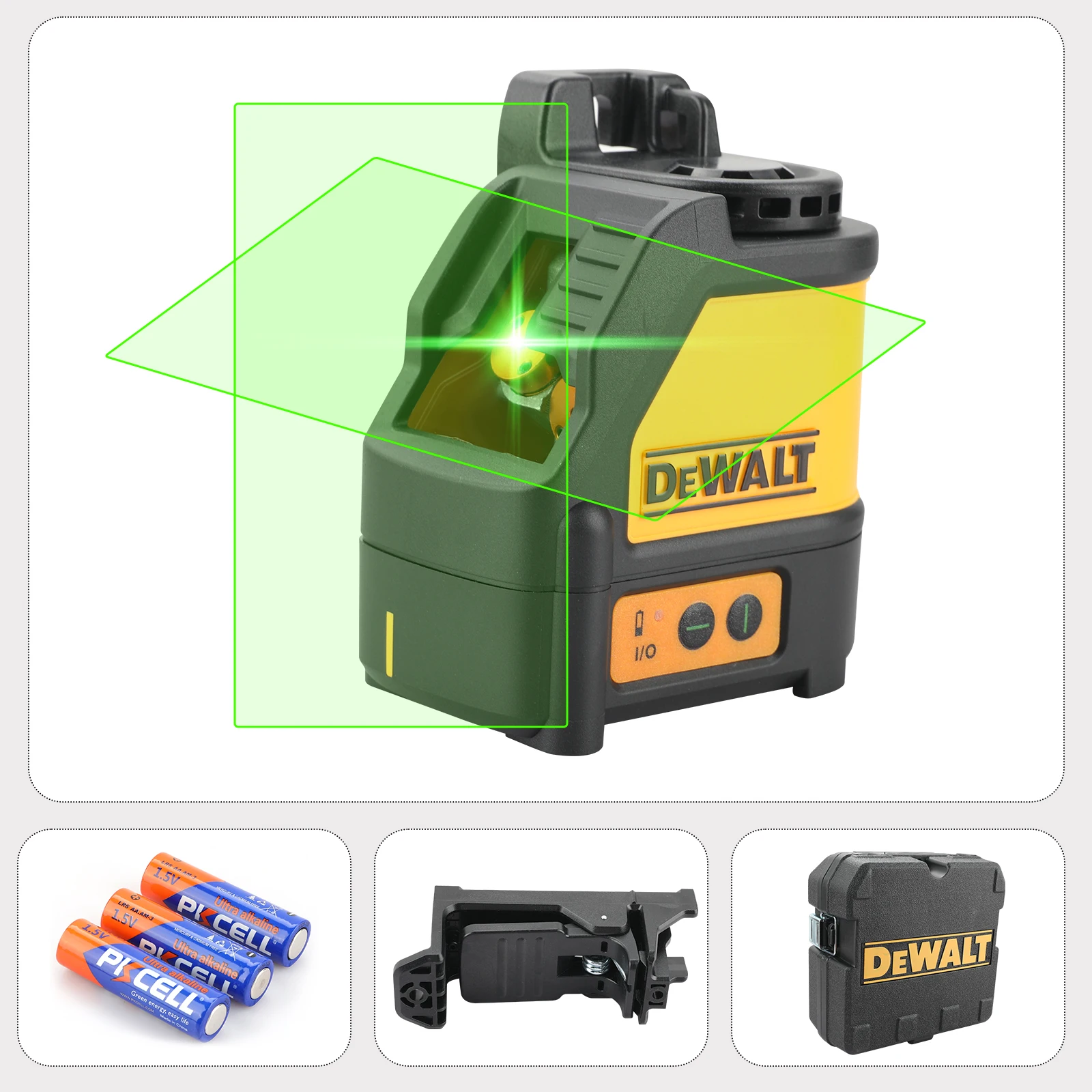 DEWALT DW088CG Professional Green Laser Level Reliable Self Leveling Function for Precise Line Marking and Alignment Operations
