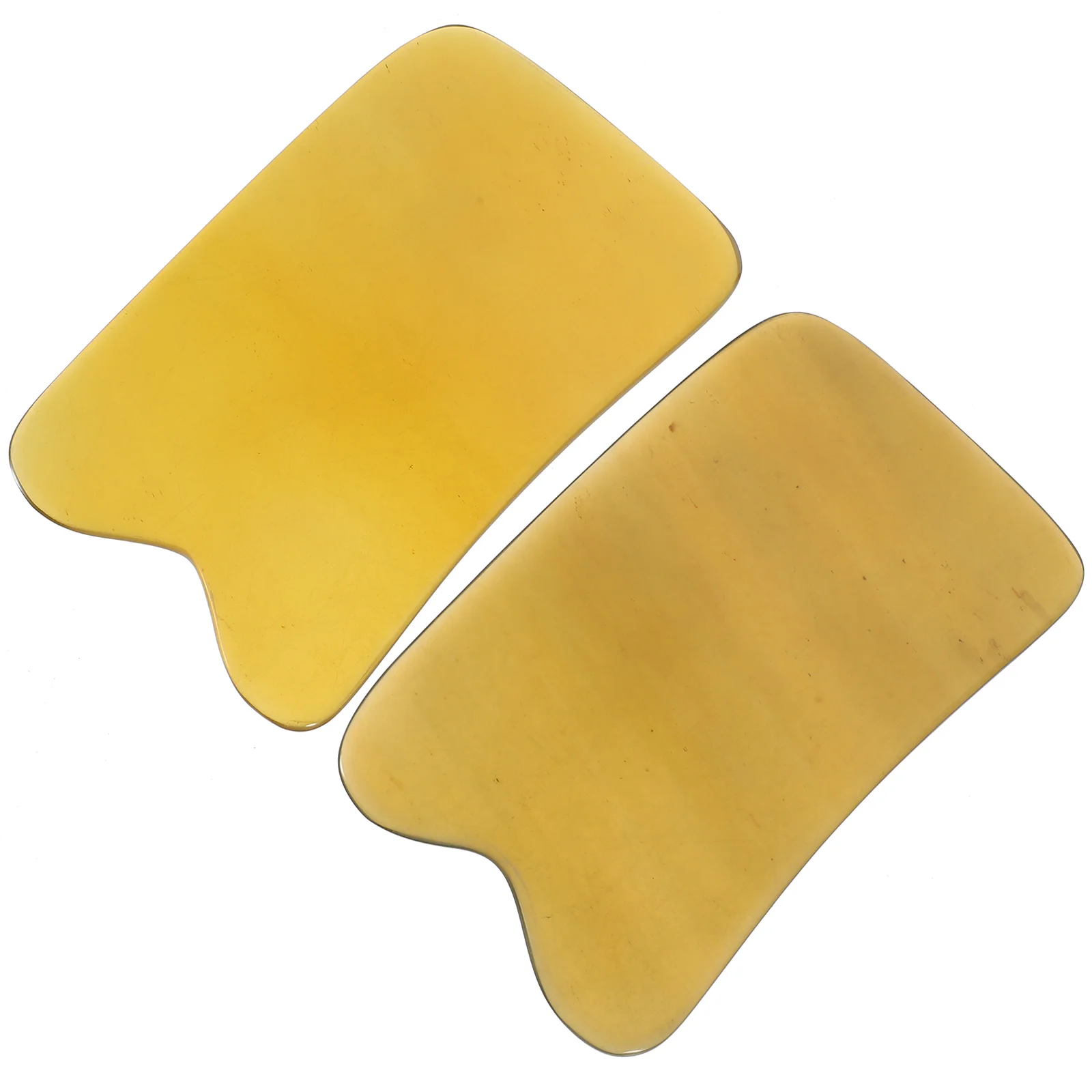 2Pcs Creative Ox Horn Square Plate Horn Massage Board For SPA Acupuncture Random Color Massage Tool