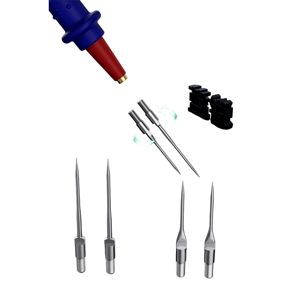 Multimeter Probe Pair with 4mm Right Angle Jack Pure Copper Leads High Oxidation Resistance for Electronic Component Testing