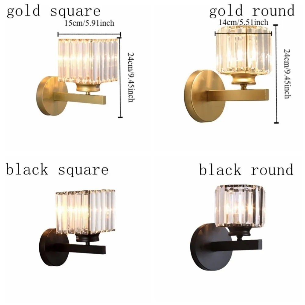 ضوء فاخر كريستال الجدار مصباح LED الإضاءة الحائط وحدة إضاءة LED جداريّة تأثير الضوء عكس الضوء 3 ألوان تغيير مصباح للزينة #6