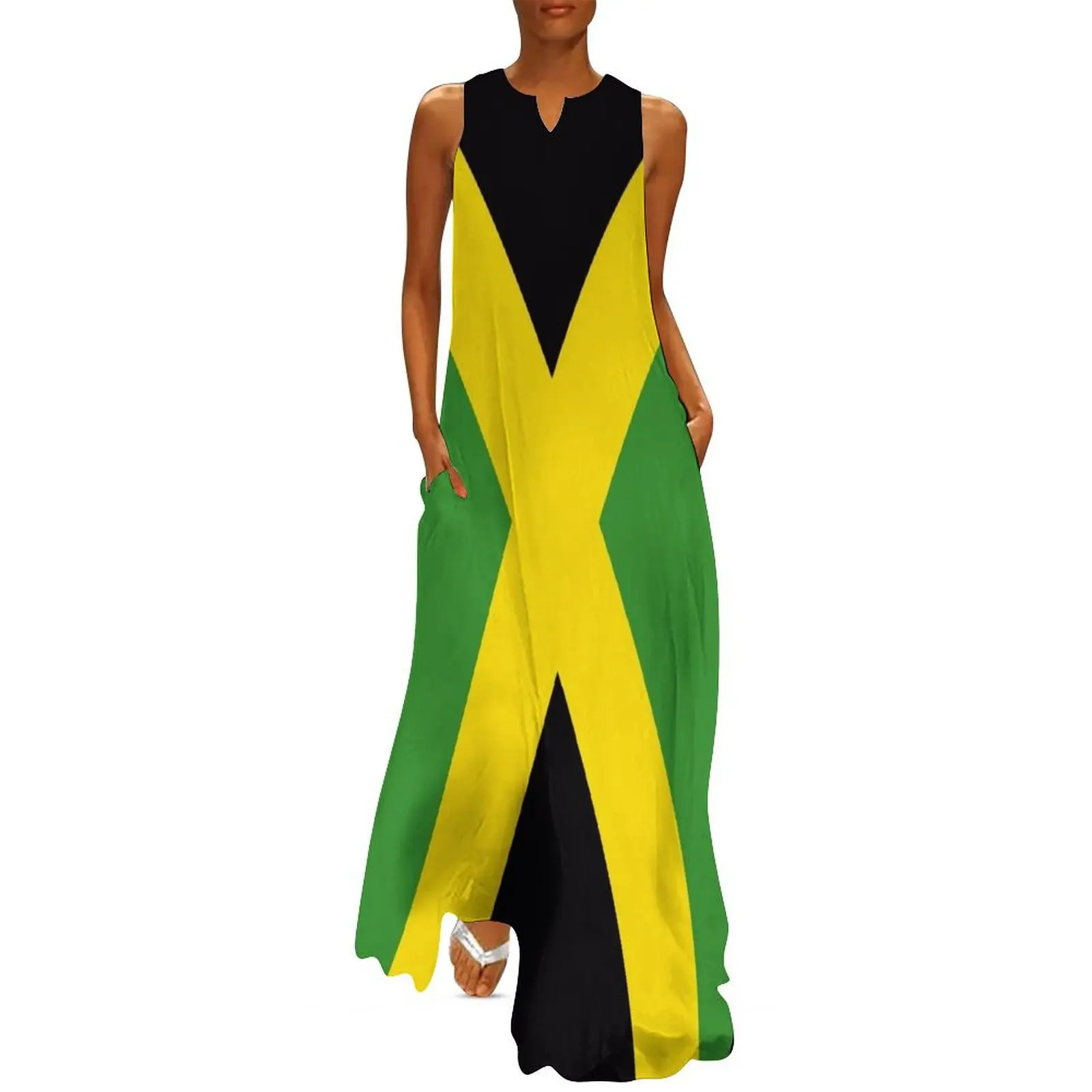 

Jamaica Flag Long Dress dresses with long sleeves wedding guest dress 2024