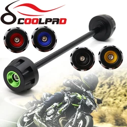 For Kawasaki Z650 Z750 Z800 Z900 Z1000 ZX6R ZX636 ZX-10R Ninja 650 Versy650 Front Wheel Fork Axle Slider Cap Crash Protector