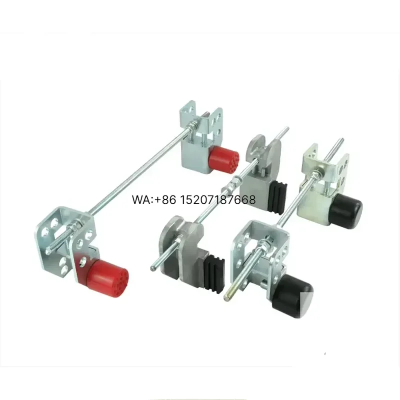 Wmwmnu for SANTO European Trolley Hoist Stop PU Rubber Buffer Head Galvanized Thickened Steel Plate 1000MM Lead Screw