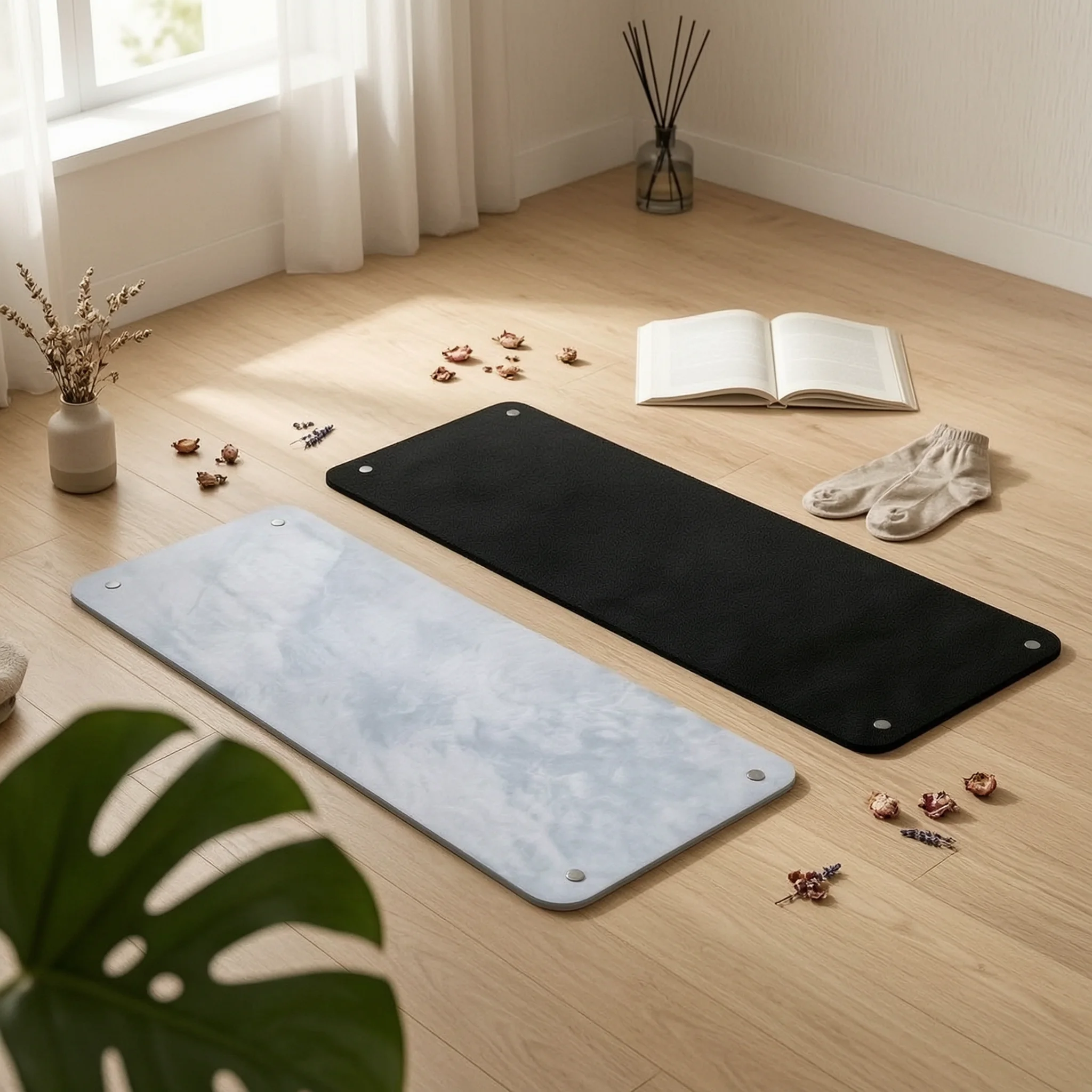

Clip-on Fitness Mat Easy Cleaning Fitness Towel Mat Exercise Gear Super Absorbent Quick-Drying