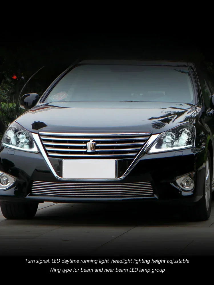 LED المصباح لتويوتا كراون 2010-2013 13th 13.5th Gen DRL الرسوم المتحركة سيارة الجبهة مصابيح الجمعية الديناميكية بدوره إشارة الملحقات #5