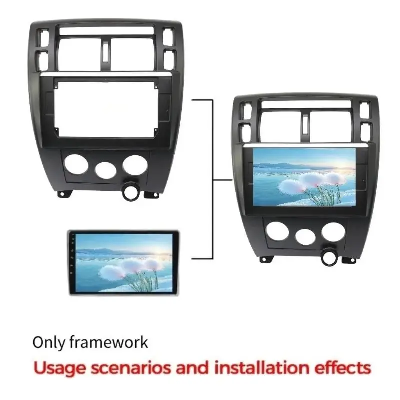 10.1 Inch 2Din Car Radio Fascia Frame For Hyundai Tucson 2006-2013 Stereo Dash Panel Mounting Trim Kit