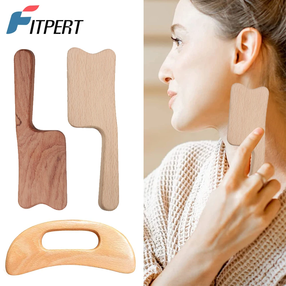 

Wooden Gua Sha Massage Tools Wood Therapy Lymphatic Drainage Tool for Anti Cellulite, Maderotherapy, Muscle Relaxation, Home Gym