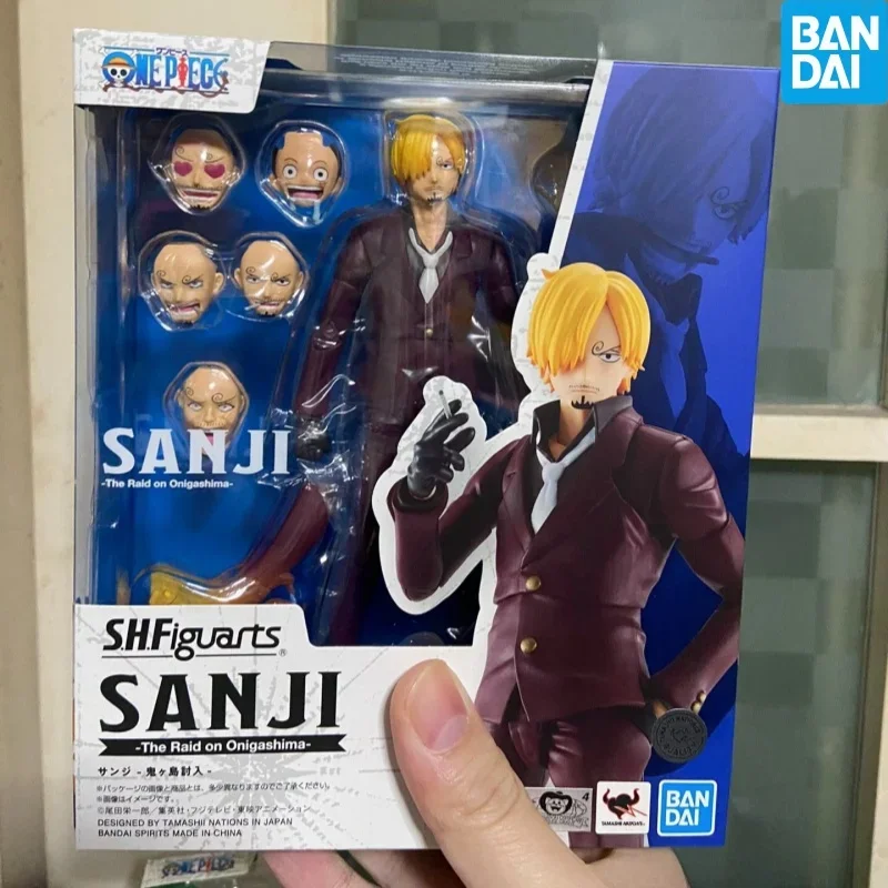 Original Bandai S.h.figuarts Shf One Piece Sanji The Raid On Onigashima In Stock Anime Figures Statue Model Toys Birthday Gifts