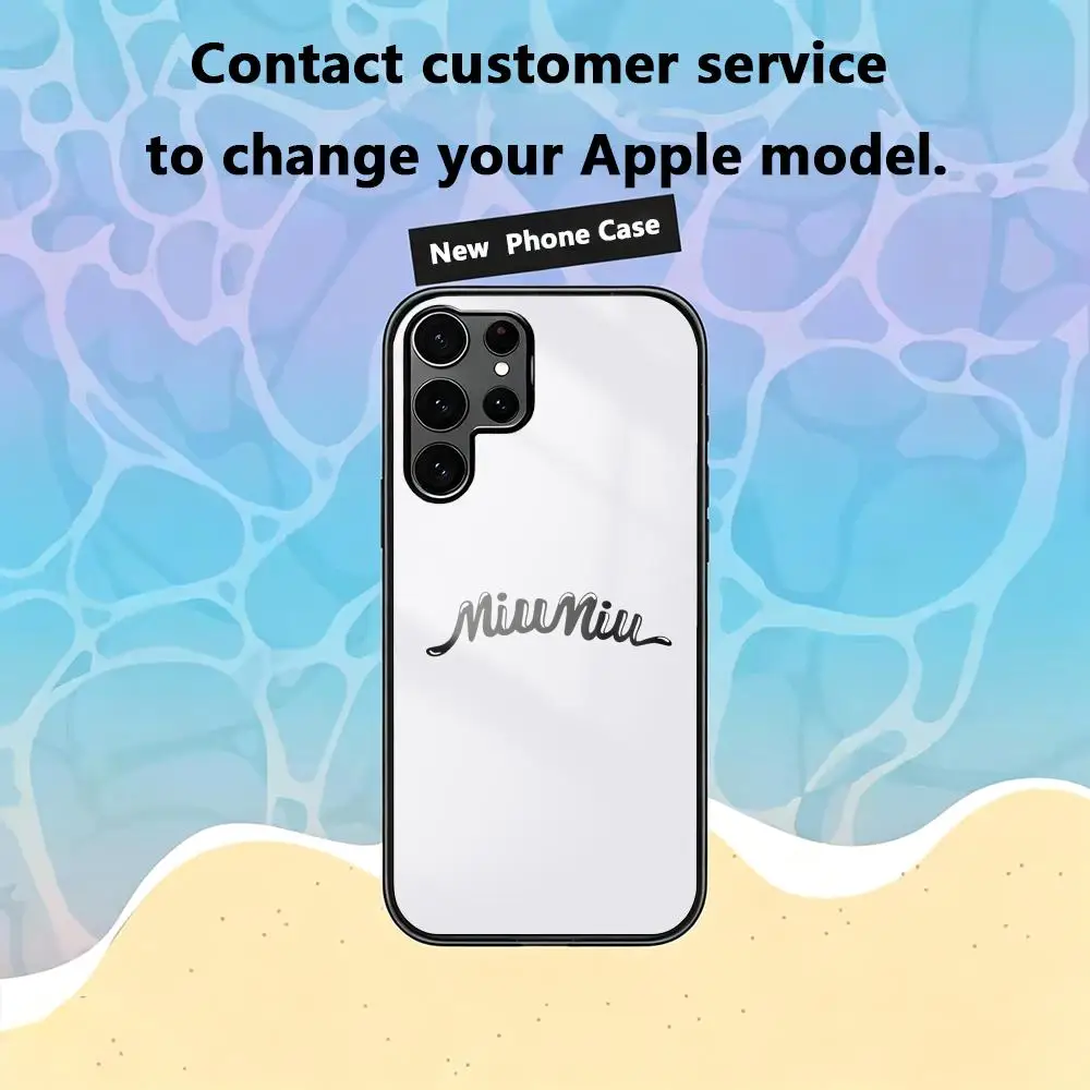 Hot design Fashion M-miu Phone Case For Samsung S26 S25 S24 S23 S22 S21 S20 Plus Ultra Note20 Glass Magnetic Case