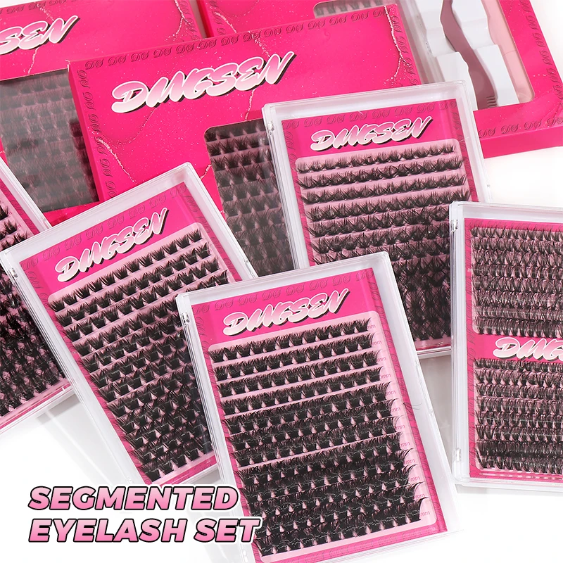 DINGSEN Wimpernverlängerungsset, DIY Make-up, Wimpern, individuelles Wimpern-Set, Bindung und Dichtungsset, Cluster-Wimpernverlängerung, Schönheitswerkzeuge – Detail 3